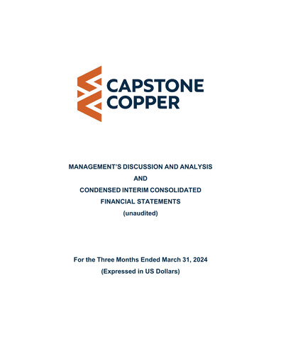 Thumbnail Capstone Copper Quarterly Report 2024-q1