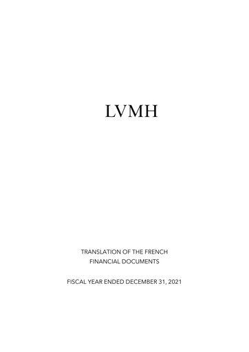 Thumbnail LVMH Financial Report 2021