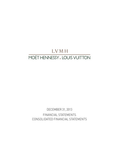 Thumbnail LVMH Financial Statement 2013