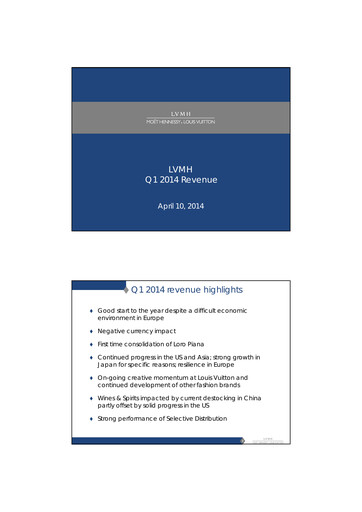 Thumbnail LVMH Quarterly Report 2014-q1