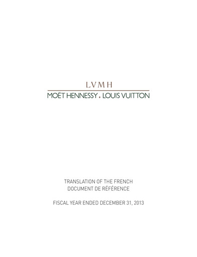 Thumbnail LVMH Universal Registration Document 2013