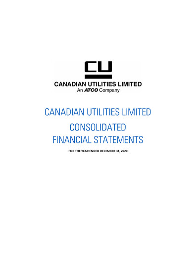 Thumbnail Canadian Utilities
 Financial Statement 2020
