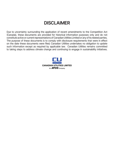 Thumbnail Canadian Utilities
 Quarterly Report 2021-q3
