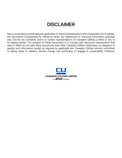 Thumbnail Canadian Utilities
 Quarterly Report 2024-q3