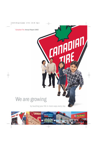Miniature Canadian Tire Rapport annuel 2003