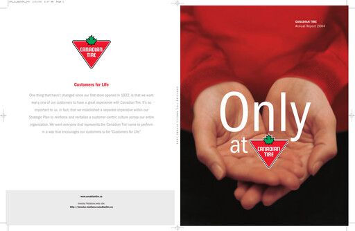 Miniature Canadian Tire Rapport annuel 2004