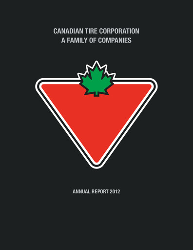 Miniature Canadian Tire Rapport annuel 2012