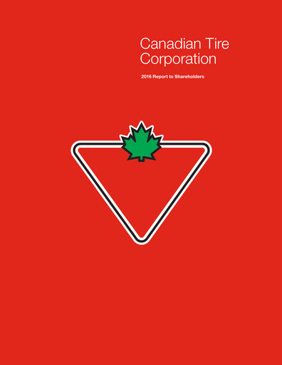 Miniature Canadian Tire Rapport annuel 2016