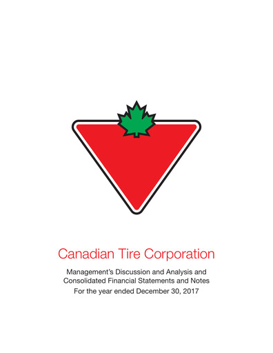 Miniature Canadian Tire Rapport annuel 2017