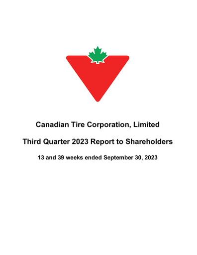 Thumbnail Canadian Tire Quarterly Report 2023-q3
