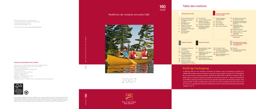 Thumbnail CIBC (Canadian Imperial Bank of Commerce) Annual Report 2007