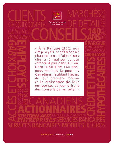 Thumbnail CIBC (Canadian Imperial Bank of Commerce) Annual Report 2010