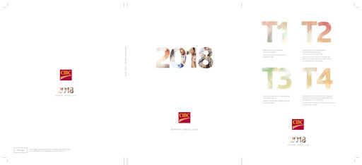 Miniature CIBC (Canadian Imperial Bank of Commerce) Rapport annuel 2018