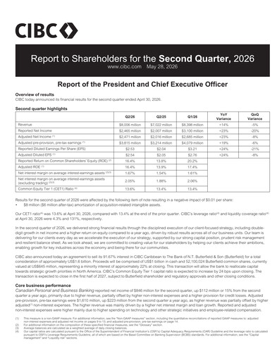 Thumbnail CIBC (Canadian Imperial Bank of Commerce) Quarterly Report 2026-q2