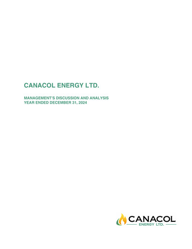 Thumbnail Canacol Energy Financial Report 2024