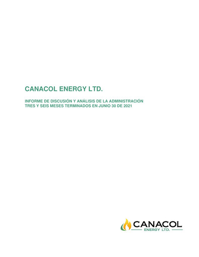 Thumbnail Canacol Energy Financial Report 2021-q2