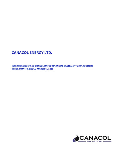 Thumbnail Canacol Energy Quarterly Report 2020-q1