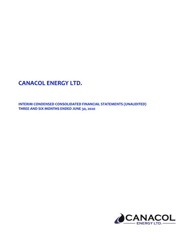 Thumbnail Canacol Energy Quarterly Report 2020-q2