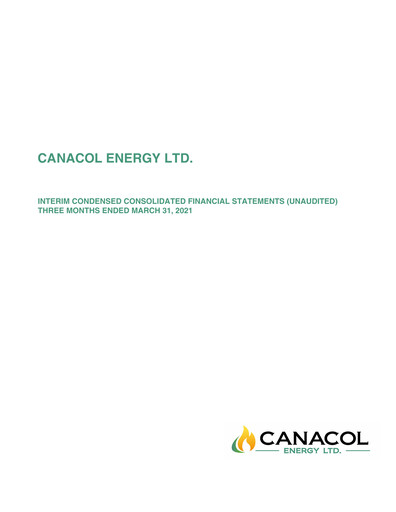 Thumbnail Canacol Energy Quarterly Report 2021-q1