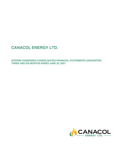Thumbnail Canacol Energy Quarterly Report 2021-q2