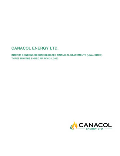 Thumbnail Canacol Energy Quarterly Report 2022-q1