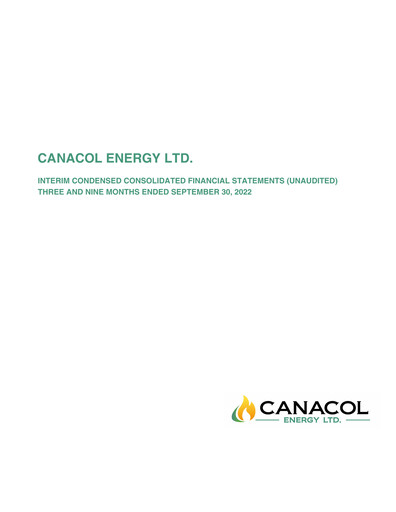 Thumbnail Canacol Energy Quarterly Report 2022-q3
