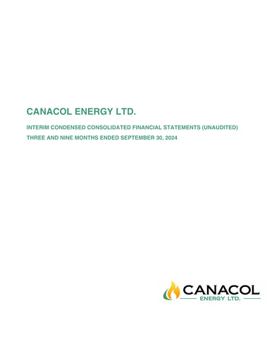Thumbnail Canacol Energy Quarterly Report 2024-q3