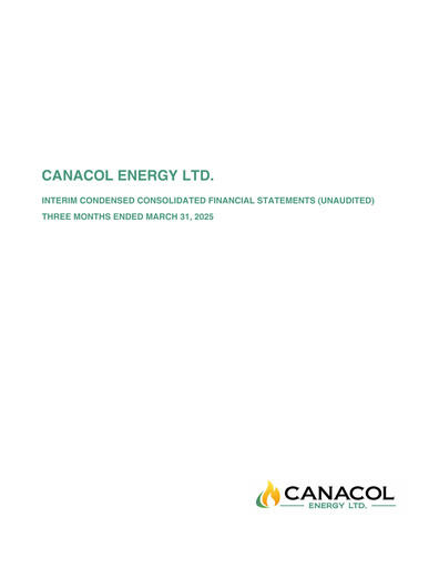 Thumbnail Canacol Energy Quarterly Report 2025-q1