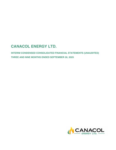 Thumbnail Canacol Energy Quarterly Report 2025-q3