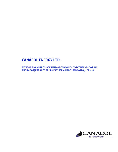 Thumbnail Canacol Energy Quarterly Report 2016-q1