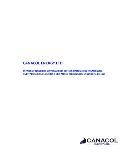 Thumbnail Canacol Energy Quarterly Report 2018-q2