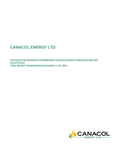 Thumbnail Canacol Energy Quarterly Report 2025-q1