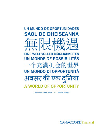 Thumbnail Canaccord Genuity Group Annual Report 2012