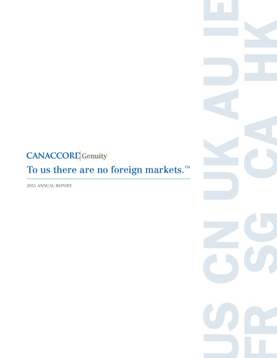 Thumbnail Canaccord Genuity Group Annual Report 2015