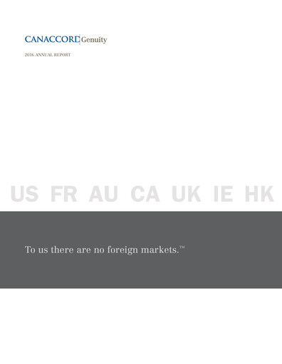Thumbnail Canaccord Genuity Group Annual Report 2016