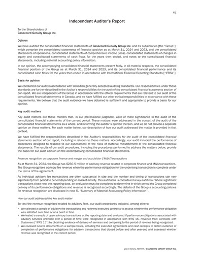 Vorschaubild Canaccord Genuity Group Finanzmitteilung 2024