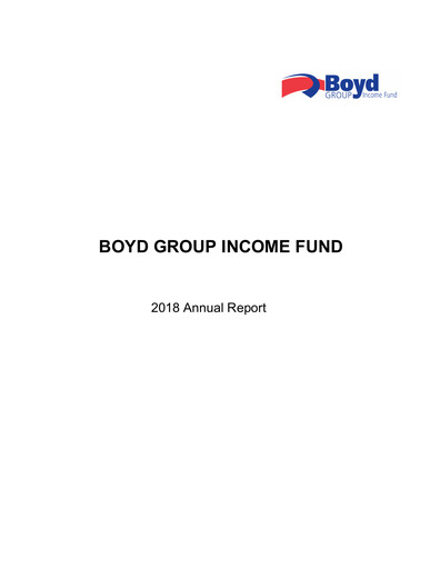 Thumbnail Boyd Group Annual Report 2018