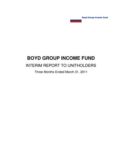 Thumbnail Boyd Group Quarterly Report 2011-q1