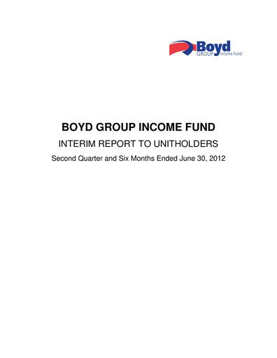Thumbnail Boyd Group Quarterly Report 2012-q2