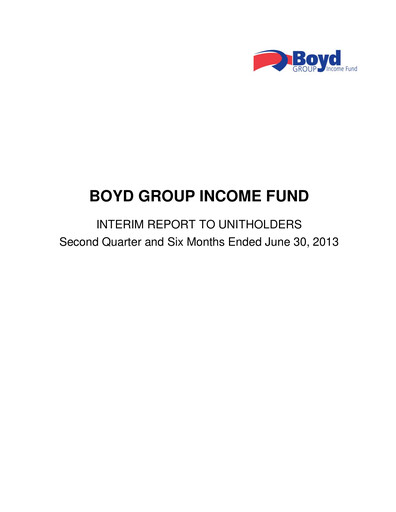 Thumbnail Boyd Group Quarterly Report 2013-q2