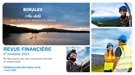 Miniature Boralex Rapport financier 2023-q4
