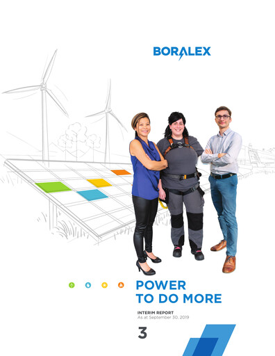 Miniature Boralex Rapport trimestriel 2019-q3