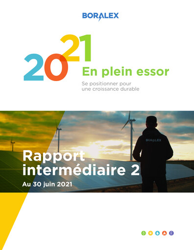 Miniature Boralex Rapport trimestriel 2021-q2