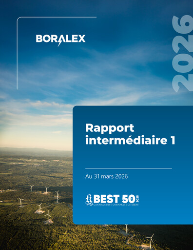 Miniature Boralex Rapport trimestriel 2026-q1