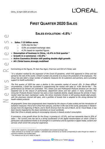 Vorschaubild L'Oréal Quartalsbericht 2020-q1