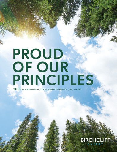 Miniature Birchcliff Energy Rapport ESG 2019