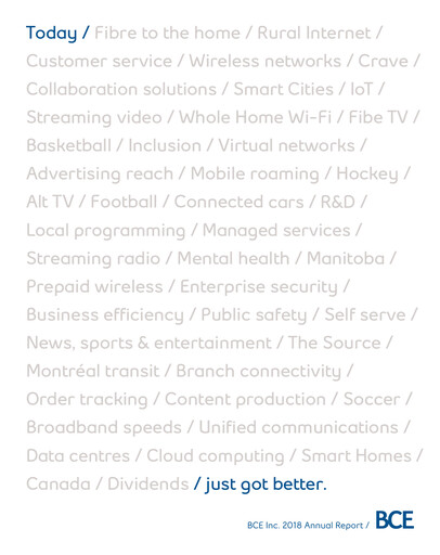 Thumbnail BCE Annual Report 2018