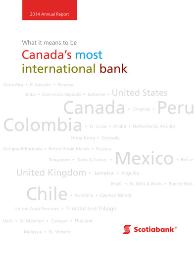 Thumbnail Scotiabank Annual Report 2014