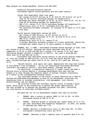 Thumbnail Scotiabank Financial Statement 2003