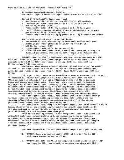 Thumbnail Scotiabank Financial Statement 2004